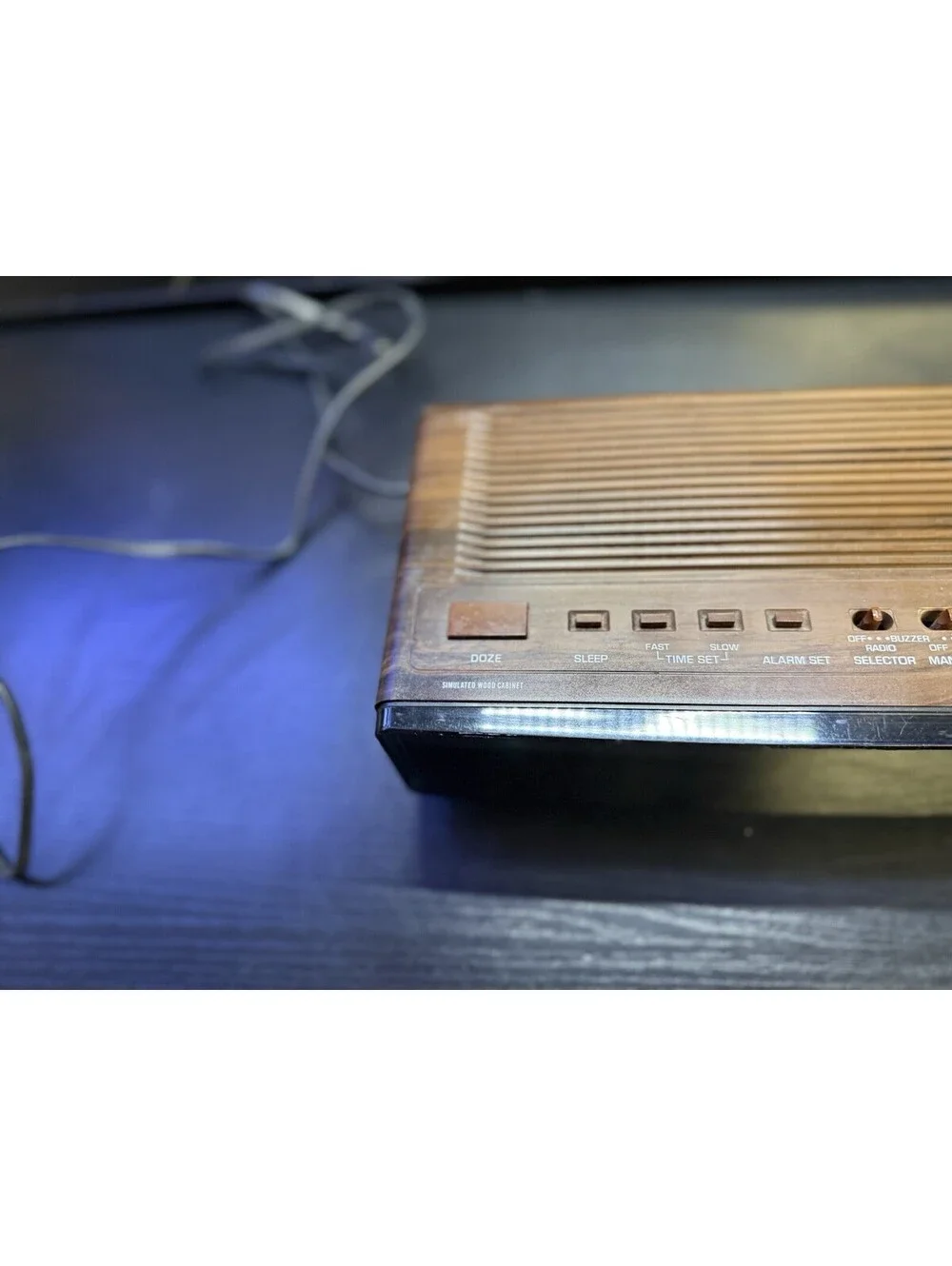 Vintage Panasonic Alarm Clock Radio Model RC-65 Woodgrain Style - TESTED CLEAN